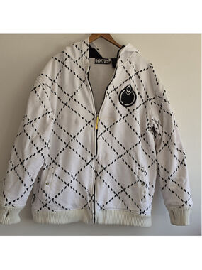 Nomis Hoodie Vintage Heavy Weight Snowboard Sweatshirt XL Black White Rare